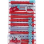 Bigudies Rojo/Azul 11mm de 12 UND
