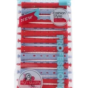 Bigudies Rojo/Azul 11mm de 12 UND