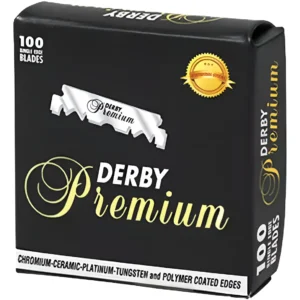 Navaja Derby Premium Para Afeitar 1 Filo/ Barbería 100 Pzas
