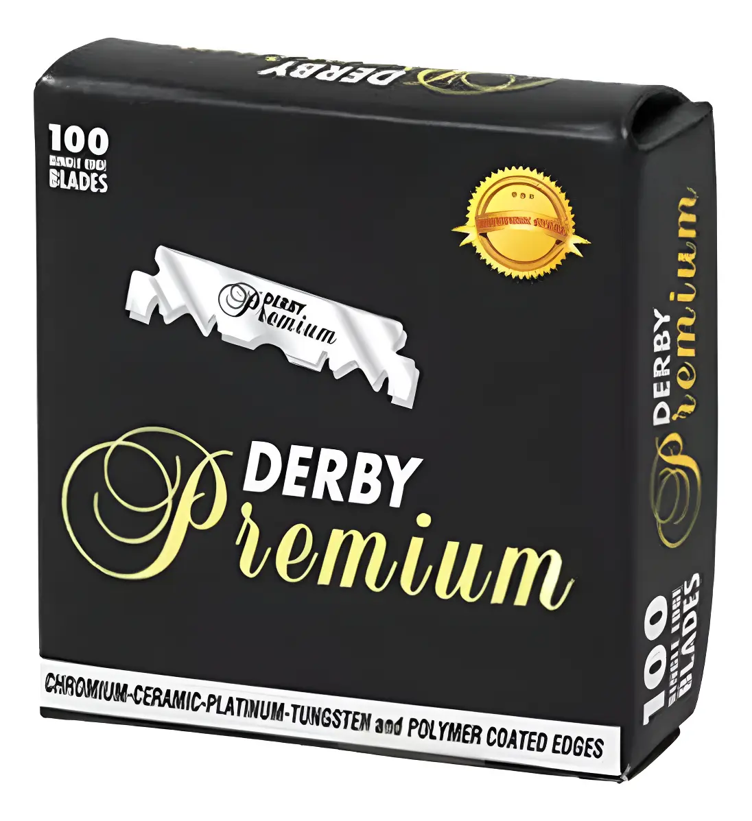 Navaja Derby Premium Para Afeitar 1 Filo/ Barbería 100 Pzas
