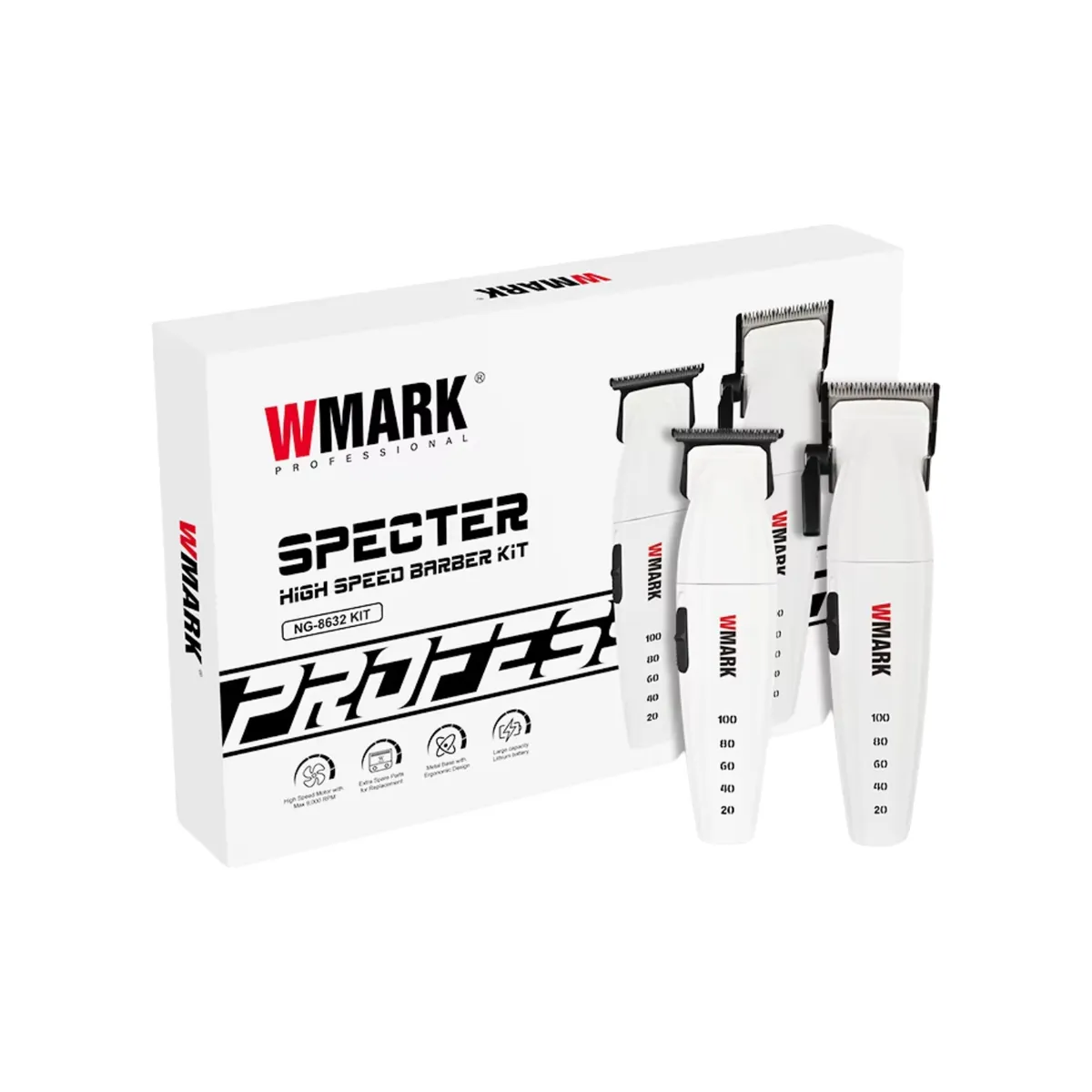 Barber Combo WMARK Spector NG-8632 (Cortadora + Trimmer 9000RPM)